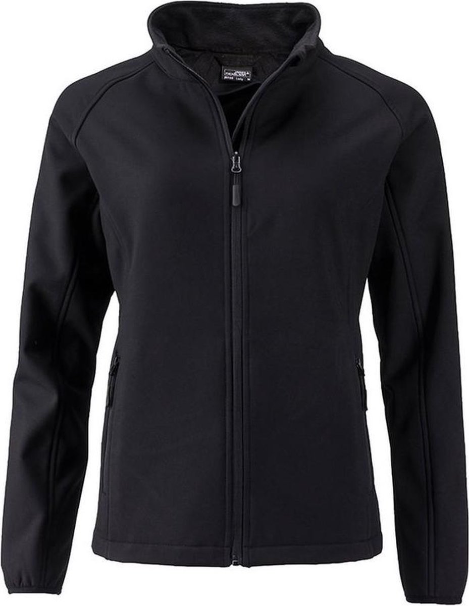 James and Nicholson Dames/dames Promo Softshell Jacket Zwart