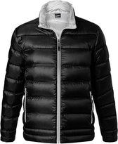 James and Nicholson Heren Quilted Down Jacket (Zwart/Zilver)