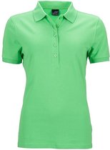 James and Nicholson Dames/dames Elastisch Pique Poloshirt (Kalk groen)