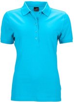James and Nicholson Dames/dames Elastisch Pique Poloshirt (Turquoise)