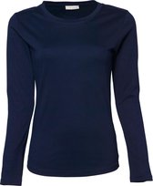 Tee Jays T-shirt Interlock à manches longues pour femmes/femmes (bleu marine)