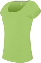 Kariban Dames/Dames Boot Hals T-Shirt met korte mouwen (Kalk)