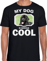 Newfoundlander  honden t-shirt my dog is serious cool zwart - heren - Newfoundlanders liefhebber cadeau shirt L