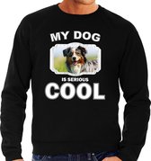 Australische herder honden trui / sweater my dog is serious cool zwart - heren - Australische herders liefhebber cadeau sweaters M