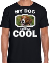 Kooiker honden t-shirt my dog is serious cool zwart - heren - Kooikerhondjes liefhebber cadeau shirt S