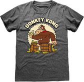 Nintendo Donkey Kong Heren Tshirt -XL- Donkey Kong Grijs