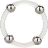 CalExotics - Steel Beaded Silicone Ring L - Rings Transparant