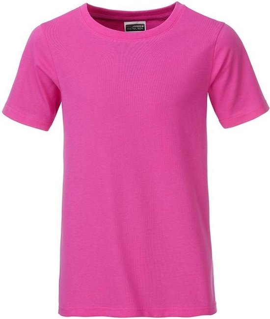 James and Nicholson Jongens Basis T-Shirt (Roze)