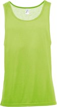 SOLS Unisex Jamaica Mouwloze Tank / Vest Top (Neon Groen)