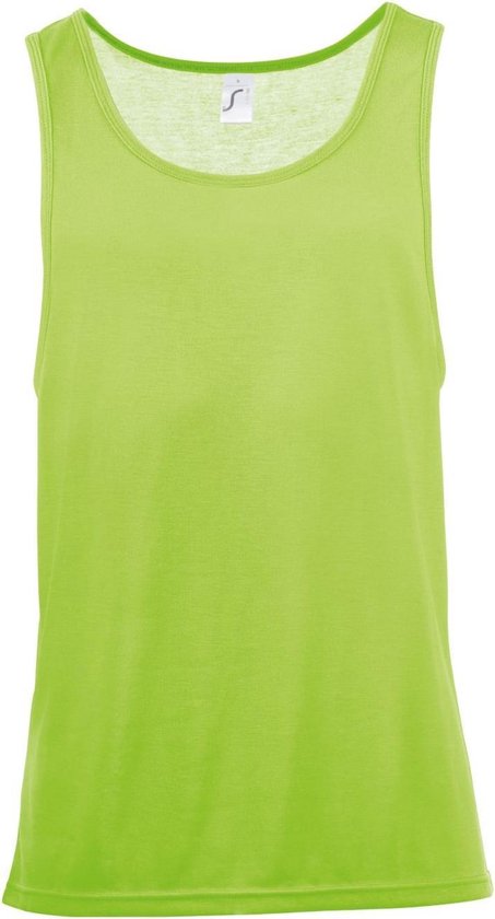 SOLS Unisex Jamaica Mouwloze Tank / Vest Top (Neon Groen)