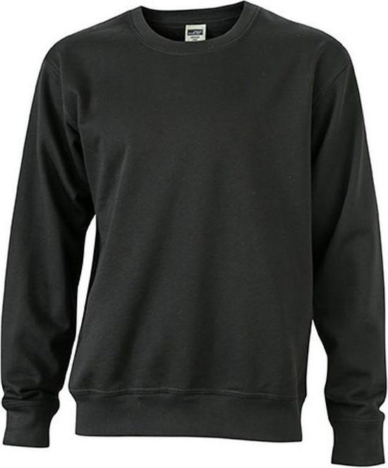 James and Nicholson Uniseks werkkleding Sweatshirt (Zwart)