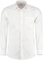 Kustom Kit Herenshirt met lange mouwen op maat van Poplin (Wit)