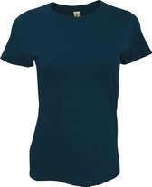SOLS Dames/dames Imperial Heavy Short Sleeve T-Shirt (Aardolie blauw)