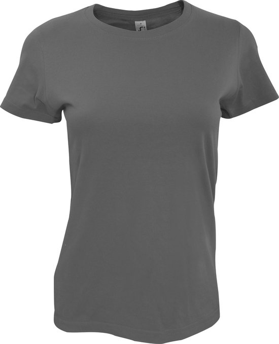 SOLS Dames/dames Imperial Heavy Short Sleeve T-Shirt (Donkergrijs)