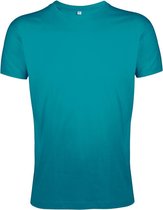 SOLS Heren Regent Slim Fit T-Shirt met korte mouwen (Eendenblauw)