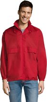 SOLS Unisex Surf Windbreaker Lichtgewicht Jasje (Rood)