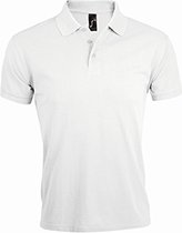 SOLS Heren Prime Pique Poloshirt met korte mouwen (Wit)