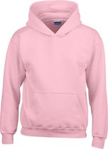 Gildan Zware Blend Childrens Unisex Hooded Sweatshirt Top / Hoodie (Lichtroze)