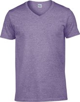 Gildan Heren Zachte stijl V-hals T-Shirt met korte mouwen (Heide Paars)