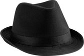 Beechfield Unisex Fedora Hat (Zwart)