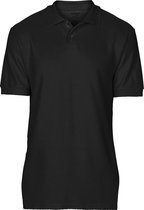 Gildan Softstyle Heren Korte Mouw Dubbel Pique-Pique Poloshirt (Zwart)