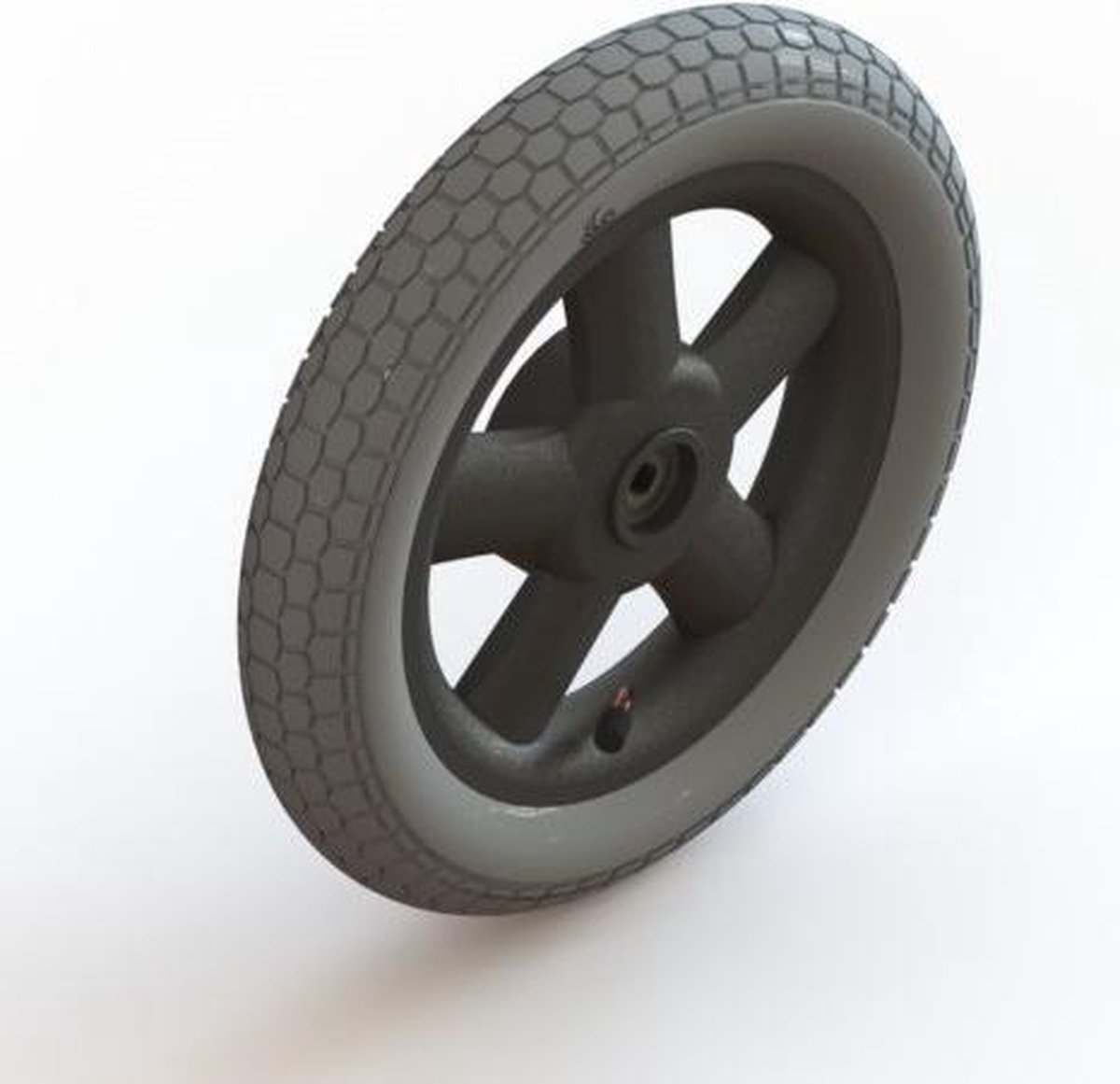 Wiel 12 inch compleet (trommelrem) massief