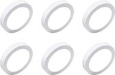 LED Downlight 6 Pack - Opbouw - 12W - Helder/Koud Wit 6000K - Rond - Mat Wit - Aluminium - Ø170mm - BES LED