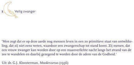 Pagina met een citaat over zwangerschap.