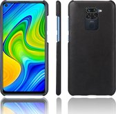 Xiaomi Redmi Note 9 Hoesje Crazy Horse Lederen Coating Zwart