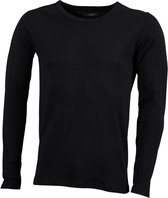 James and Nicholson - Heren Lange Mouwen T-Shirt (Zwart)