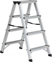 Benson Dubbelzijdige aluminium trap 2x4 treden. max 150kg