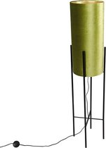 QAZQA rich - Moderne Vloerlamp | Staande Lamp met kap - 1 lichts - H 1450 mm - Groen -  Woonkamer | Slaapkamer