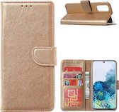 Samsung S20 FE Hoesje - Samsung Galaxy S20 FE Bookcase / Wallet case - Goud