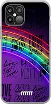 iPhone 12 Pro Max Hoesje Transparant TPU Case - Love is Love #ffffff