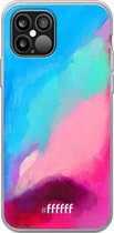 iPhone 12 Pro Max Hoesje Transparant TPU Case - Abstract Hues #ffffff