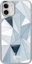 iPhone 12 Mini Hoesje Transparant TPU Case - Mirrored Polygon #ffffff