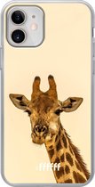 iPhone 12 Mini Hoesje Transparant TPU Case - Giraffe #ffffff