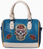 Banned Handtas DIA DE MUERTOS Blauw