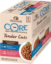 Wellness Core Tender Cuts Tuna Selection - Katten natvoer -  6 x 85 g