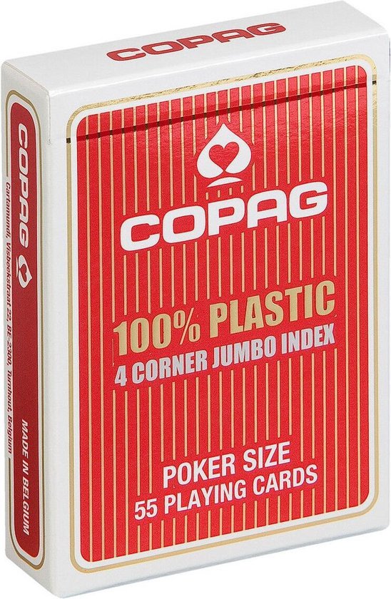 Afbeelding van het spel Copag Speelkaarten 6,3 X 8,8 Cm Pvc Rood 55-delig