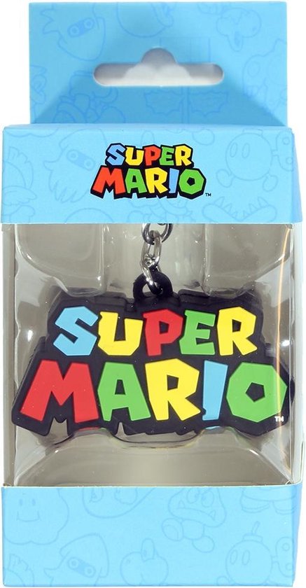 Nintendo Super Mario Porte-clés Logo 3D Multicolore
