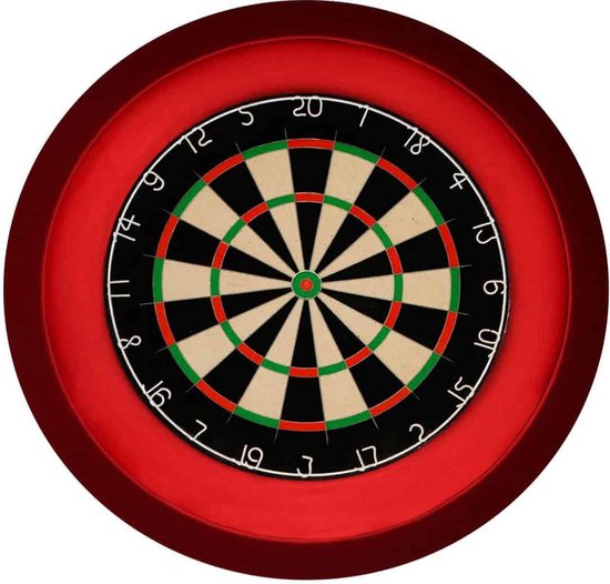 relaxdays dartbord X1 met pijlen - dartboard 43 cm - tweezijdig