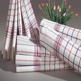 Theedoeken Nationale ruiten rood / blauw 100% katoen - set van 12 stuks - 65x65cm