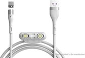 Baseus Zinc Magnetische 3-in-1 Fast Charging Kabel 5A 1 Meter Wit