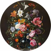 Jan Davidsz de Heem Nature morte aux fleurs - Peinture sur verre environ 70 x 70 cm