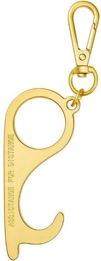 Moses Sleutelhanger Contactloos 12,8 Cm Staal Goud