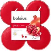 Bolsius Maxi Waxinelichtjes True Scents Pomegranate 8 Stuks