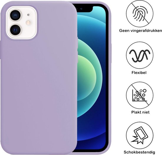 Coque adaptée pour iPhone 12, coque en Siliconen – Coque adaptée pour iPhone 12, coque – Lilas