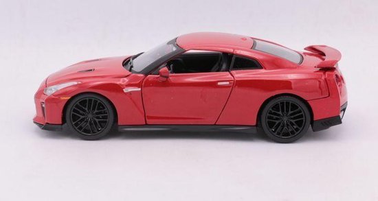 Maquette voiture Nissan GT-R 2017 rouge 19 x 8 x 6 cm - Échelle 1:24 - Voiture miniature - Voiture miniature