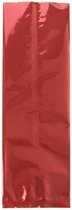Plastiek Zakken Rood 5x7.5cm Gemetalliseerd en Sealbaar (100 stuks)